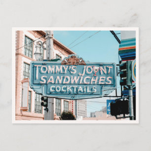 Postal Letrero Neon Retro San Francisco Geary Blvd