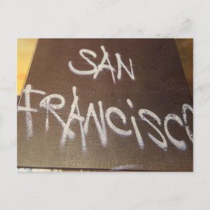 Postal Letrero pintado a mano de San Francisco 