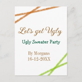Postal Let's get ugly Christmas ugly sweater Partyorange 