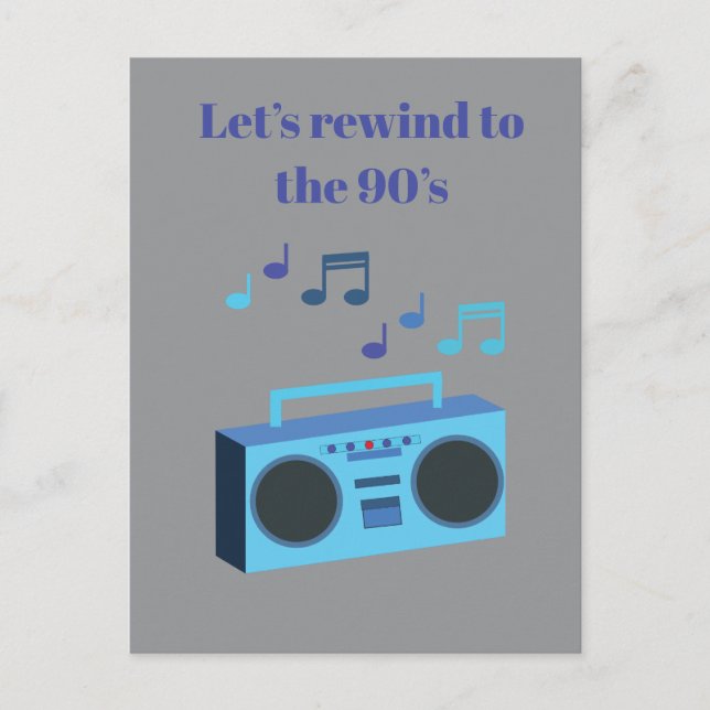 Postal Let's rewind to the 90's (Anverso)