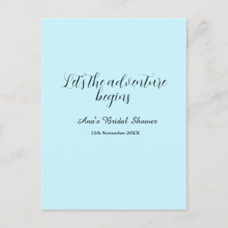 Postal lets the adventure begins bridal shower add name d