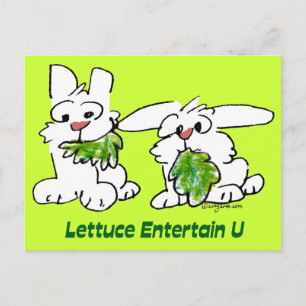 Postal Lettuce Entertain U Personalizado Rabbits
