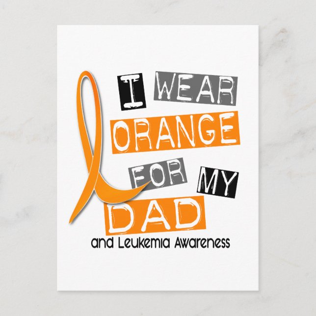 Postal Leucemia Que Llevo Naranja Para Mi Papá 37 (Anverso)