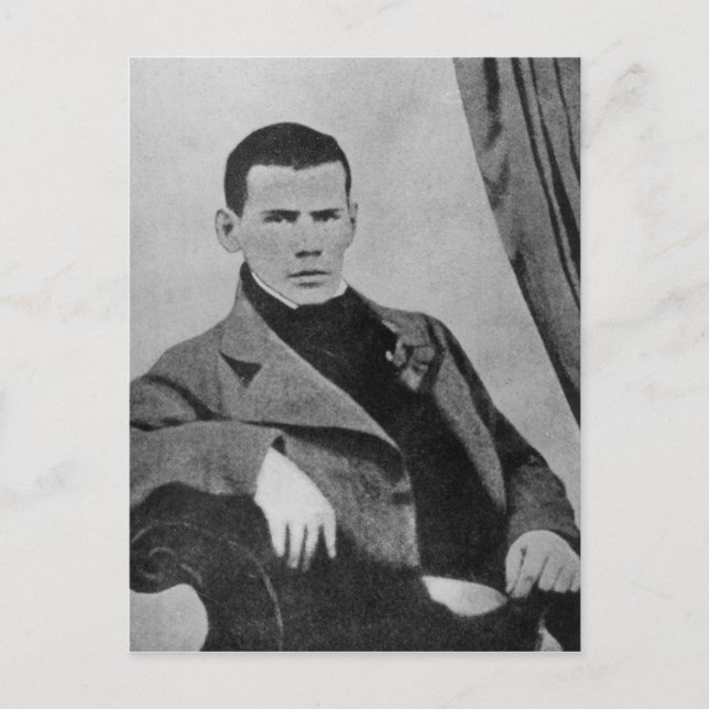 Postal Lev Nikolaevich Tolstoy como estudiante (Anverso)