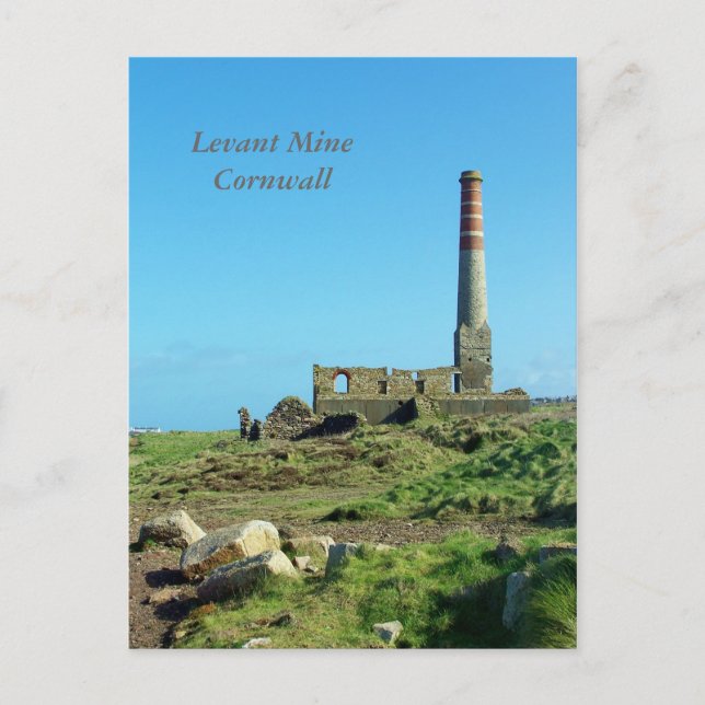 Postal Levant Mine Cornwall England Foto (Anverso)