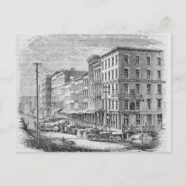 Postal Levantando un bloque de edificios en Chicago (Anverso)