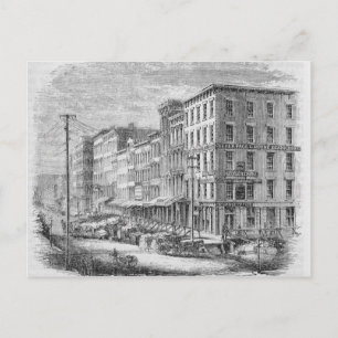 Postal Levantando un bloque de edificios en Chicago