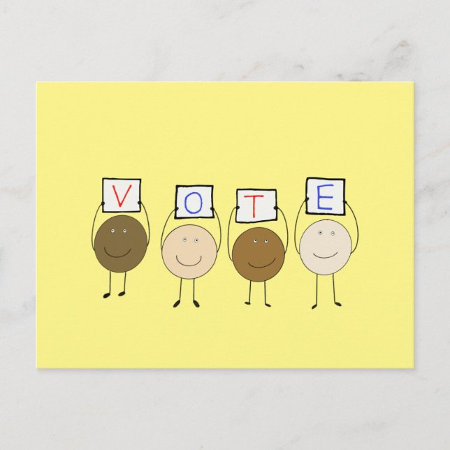 Postal Levantarse y votar (Anverso)