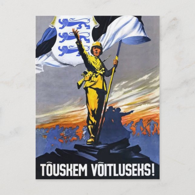Postal ¡Levántate, Estonia! (Anverso)