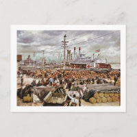 Levee en Canal Street New Orleans 1900