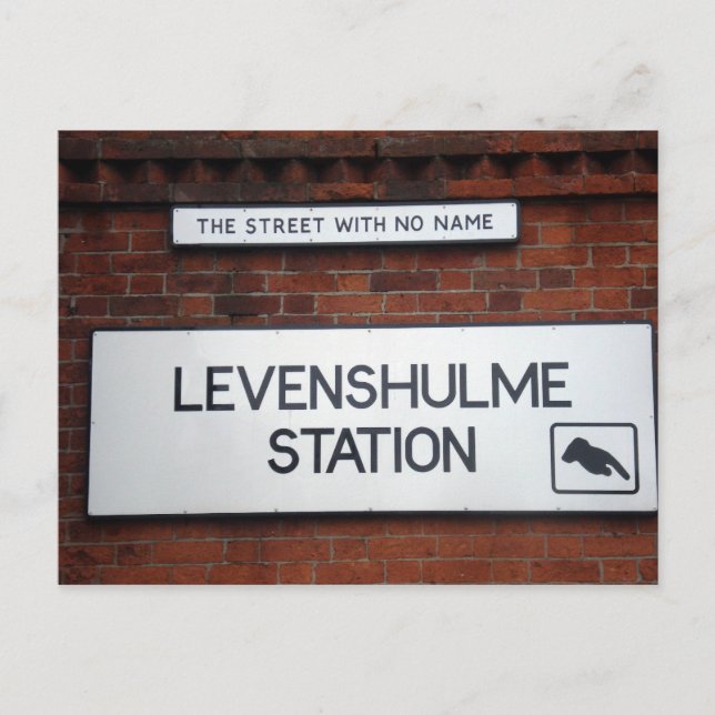 Postal Levenshulme - La calle sin nombre (Anverso)