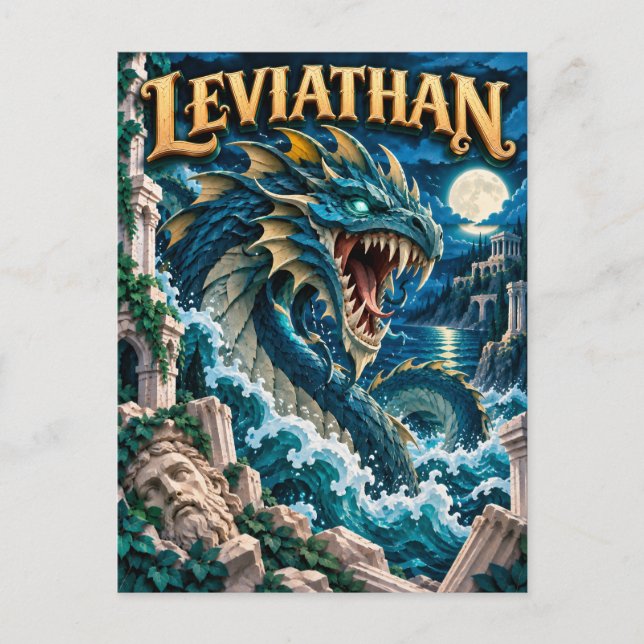 Postal Leviatán, Monstruo de Corte de Papel (Anverso)