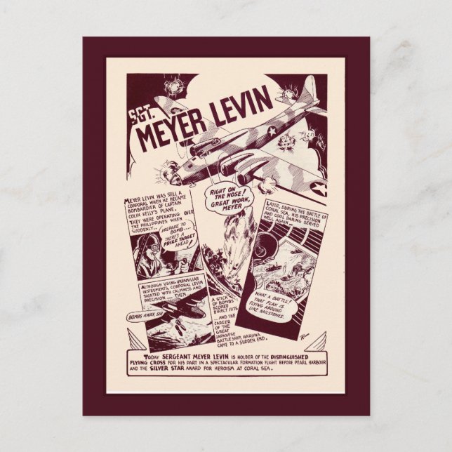 Postal Levin, héroes de guerra judíos (Anverso)