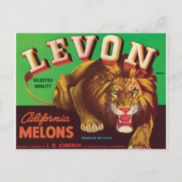 Postal Levon Melons Tiger Los Banos Blythe California Art