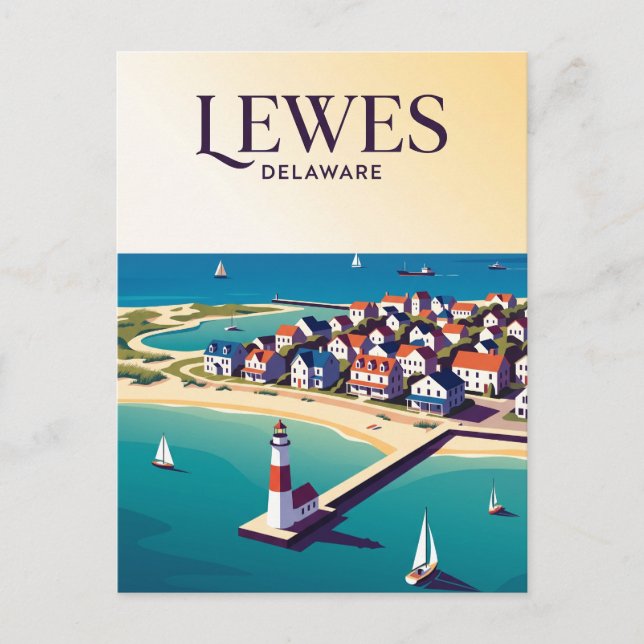 Postal Lewes EE. UU. (Anverso)
