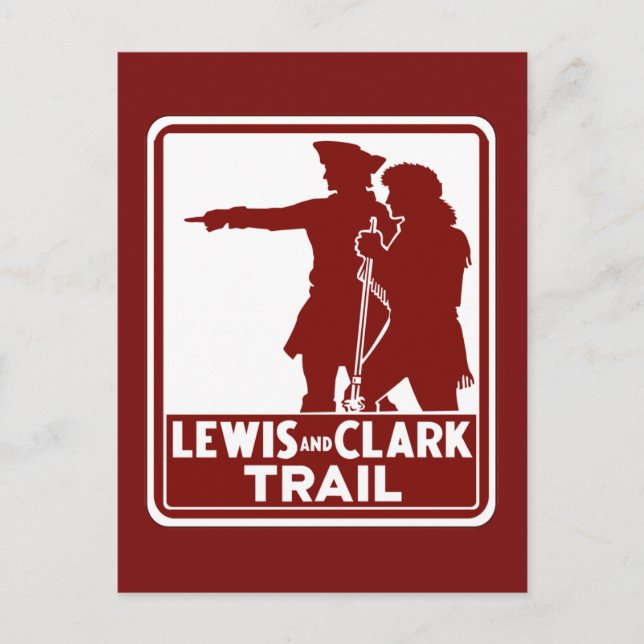 Postal Lewis & Clark, Rótulo de la Guía de Tráfico, Estad (Anverso)