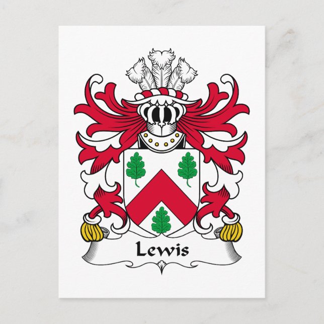 Postal Lewis Family Crest (Anverso)