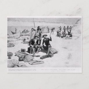 Postal Lewis y Clark en la boca del Columbia