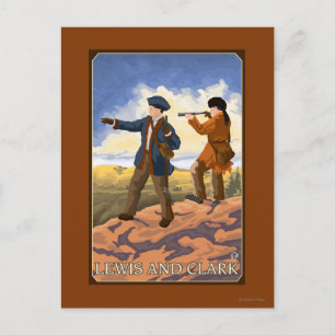 Postal Lewis y Clark explorando el oeste