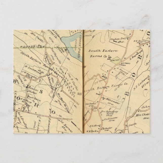 Postal Lewisboro, Nueva York (Anverso)