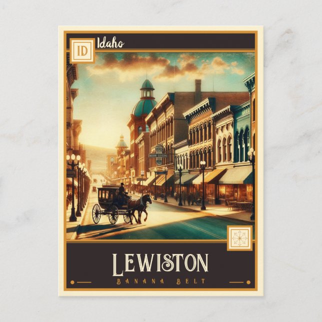 Postal Lewiston, Idaho  | Vintage (Anverso)
