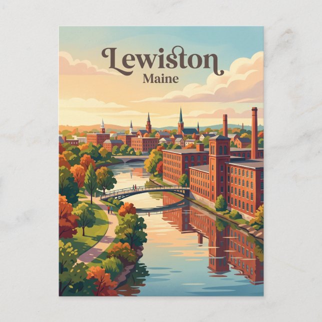 Postal Lewiston, Maine (Anverso)