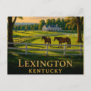 Postal Lexington Kentucky Bluegrass Country y granjas de