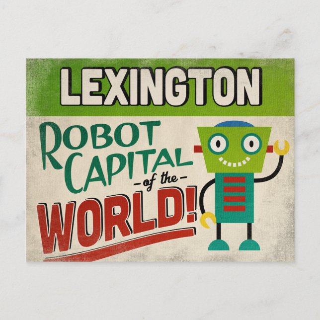 Postal Lexington Kentucky Robot - Funny Vintage (Anverso)