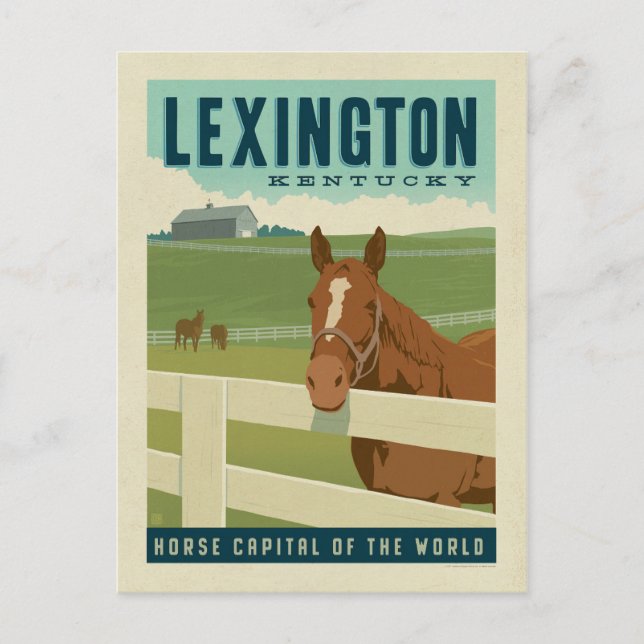 Postal Lexington, KY | Capital del caballo del mundo (Anverso)