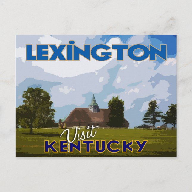 Postal Lexington, Visita Kentucky... (Anverso)