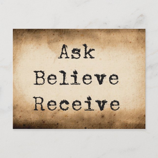 Postal Ley de atracción que manifiesta abundancia (Anverso)