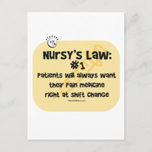 Postal Ley No. 1 de Nursy - Medicina para el dolor