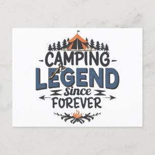 Postal Leyenda de camping desde siempre