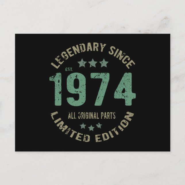 Postal Leyenda de cumpleaños 47 años Cumpleaños 47 (Anverso)