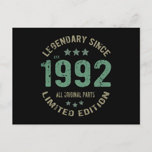 Postal Leyenda de cumpleaños de 33 años regalo de cumplea (Anverso)