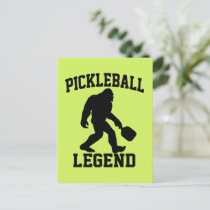 Postal Leyenda del Pickleball Bigfoot Divertido