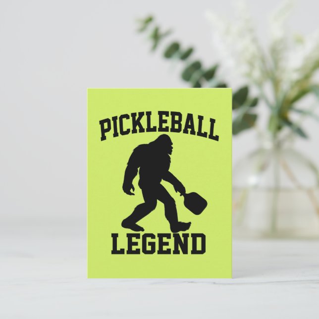 Postal Leyenda del Pickleball Bigfoot Divertido  (Anverso de pie)