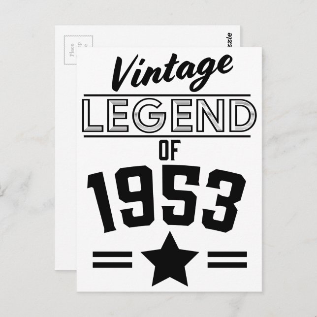 Postal Leyenda Vintage de 1953 (Anverso / Reverso)