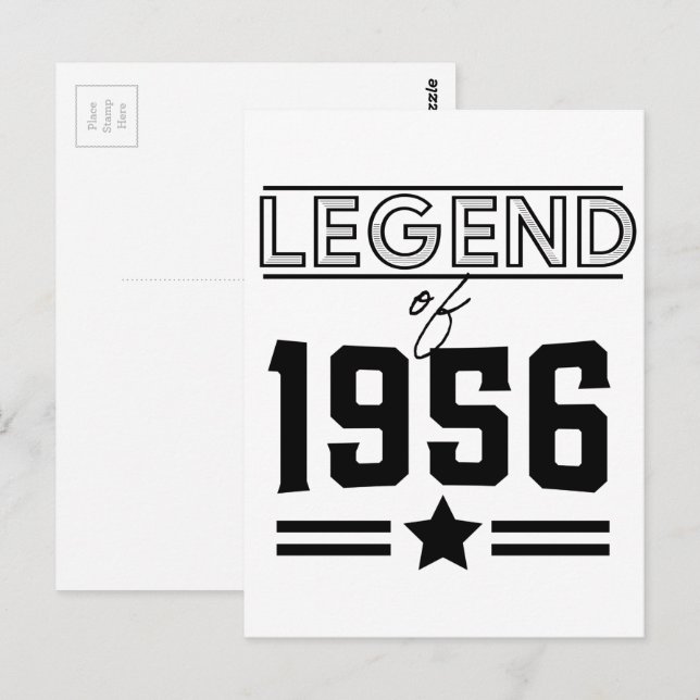 Postal Leyenda Vintage de 1956 (Anverso / Reverso)