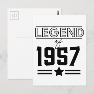 Postal Leyenda Vintage de 1957