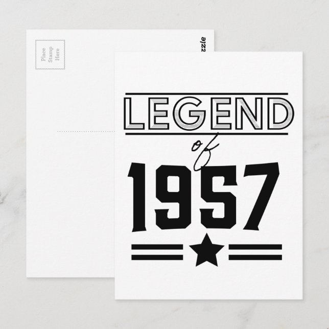 Postal Leyenda Vintage de 1957 (Anverso / Reverso)