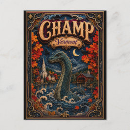 Postal Leyendas de Champ Vermont Popcut