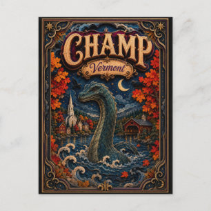 Postal Leyendas de Champ Vermont Popcut