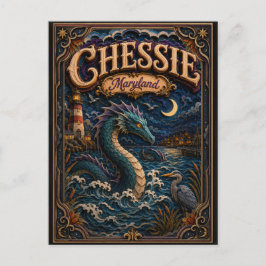 Postal Leyendas de Chessie Maryland Popcut