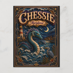 Postal Leyendas de Chessie Maryland Popcut