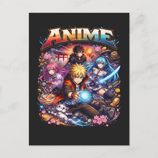 Postal Leyendas del Anime (Anverso)