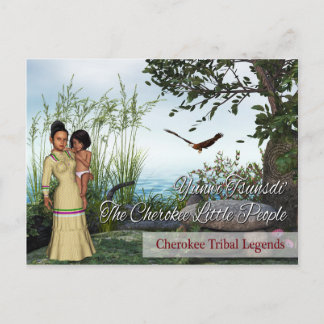 Postal Leyendas tribales de Cherokee: La gente pequeña