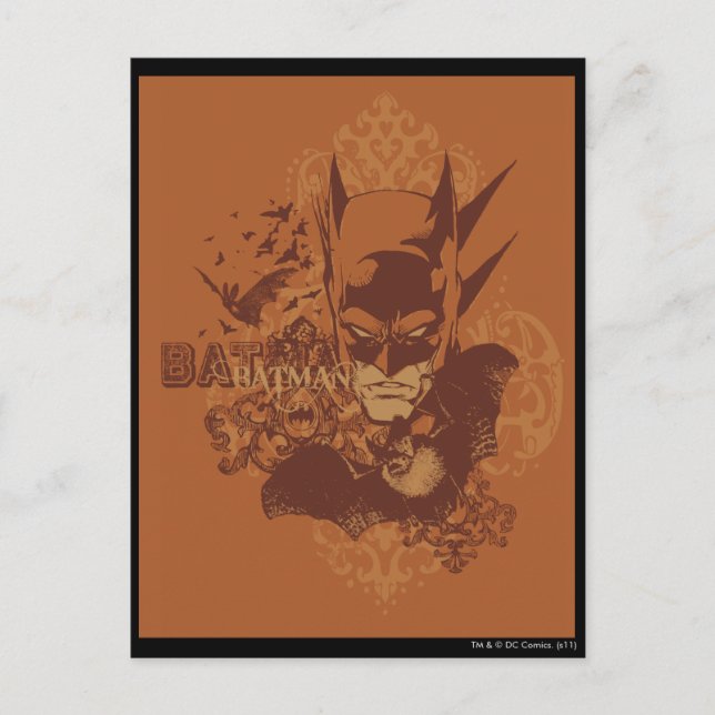 Postal Leyendas urbanas Batman - Máscara Naranja (Anverso)