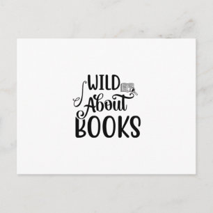 Postal Leyendo el arte salvaje sobre los libros