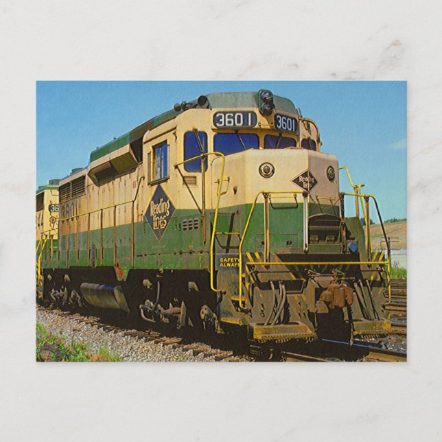 Postal Leyendo Ferrocarril GP-30 #3601 (Anverso)